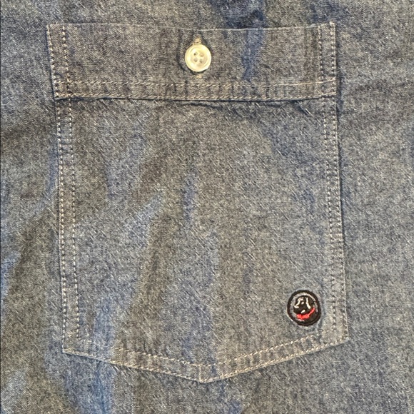 Southern Proper Men's Button Down Shirt Blue Chambray Size XXL - Picture 11 of 13